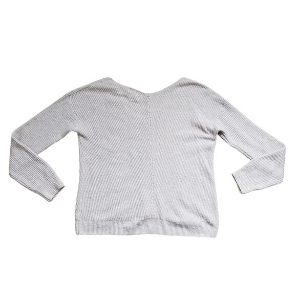 Jessica Simpson Knit Sweater Womens Small Beige Ribbed Crop Cotton - Picture 7 of 9